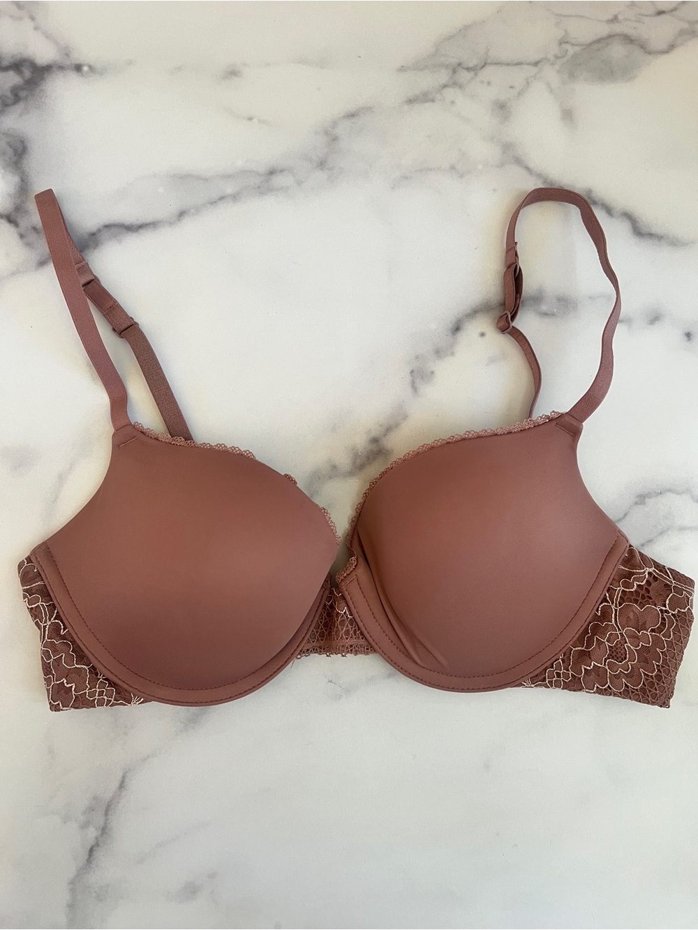 Auden The Radiant Molded T-Shirt Bra, Rosy Mauve, Size 34B